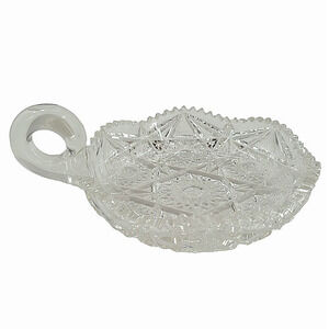 Vintage‎ American Brilliant Period Pressed Clear Glass Candy Nut Bowl Dish